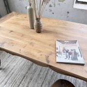 Table de ferme merisier pieds galbés XIXème