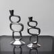 Pair of circle candlesticks by Matthew Hilton, England, 1980