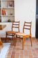2 chaises scandinaves vintage en bois, années 60