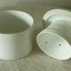 Old white porcelain water dish