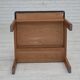 1970s, Danish design, set of 3 church chairs, leather, oak wood.