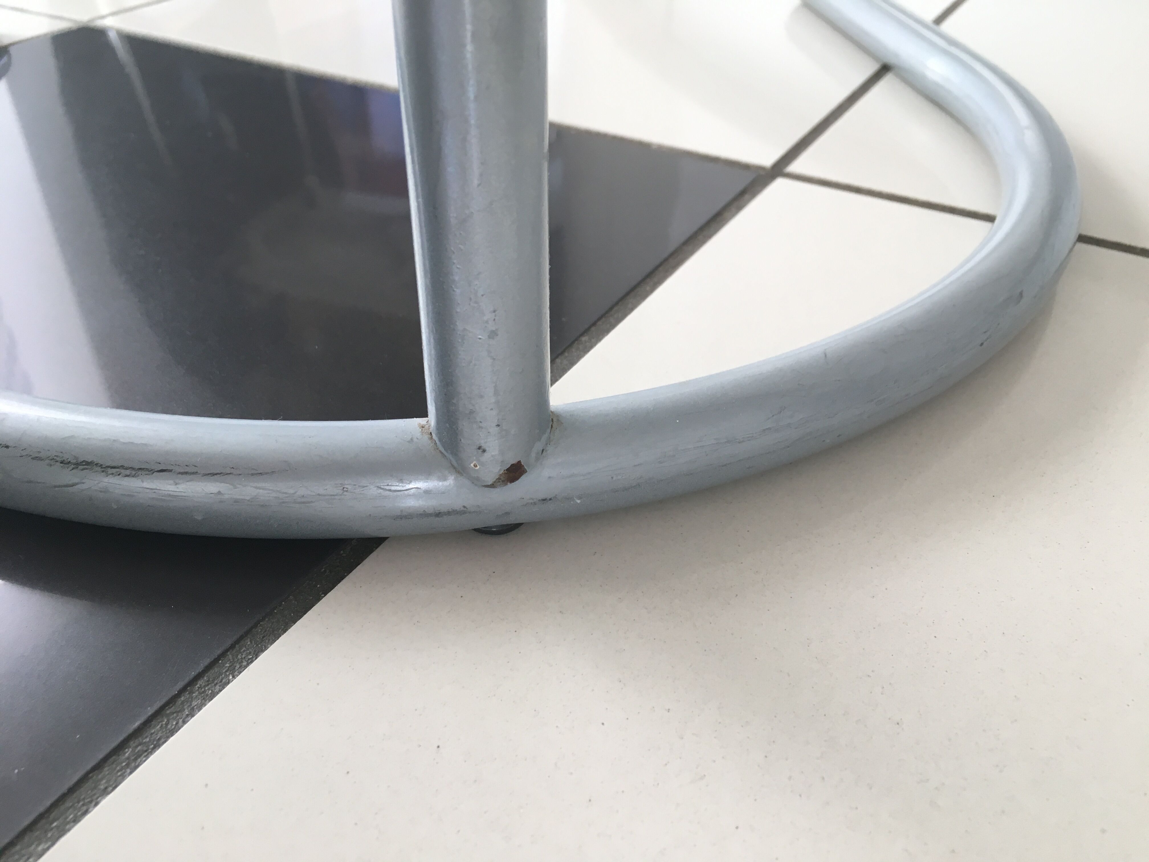 Metal table and glass ikea 1980