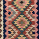 Traditional afghan kilim rug oriental pink green wool rug 100x279cm