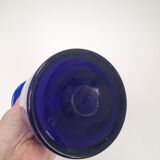 Scandinavian vase in cobalt blue opaline.