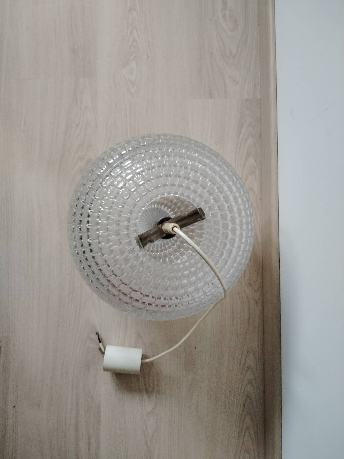 Superb vintage diamond ceiling light for Erco