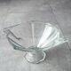Thick engraved glass bowl, Slovakia Art Deco style