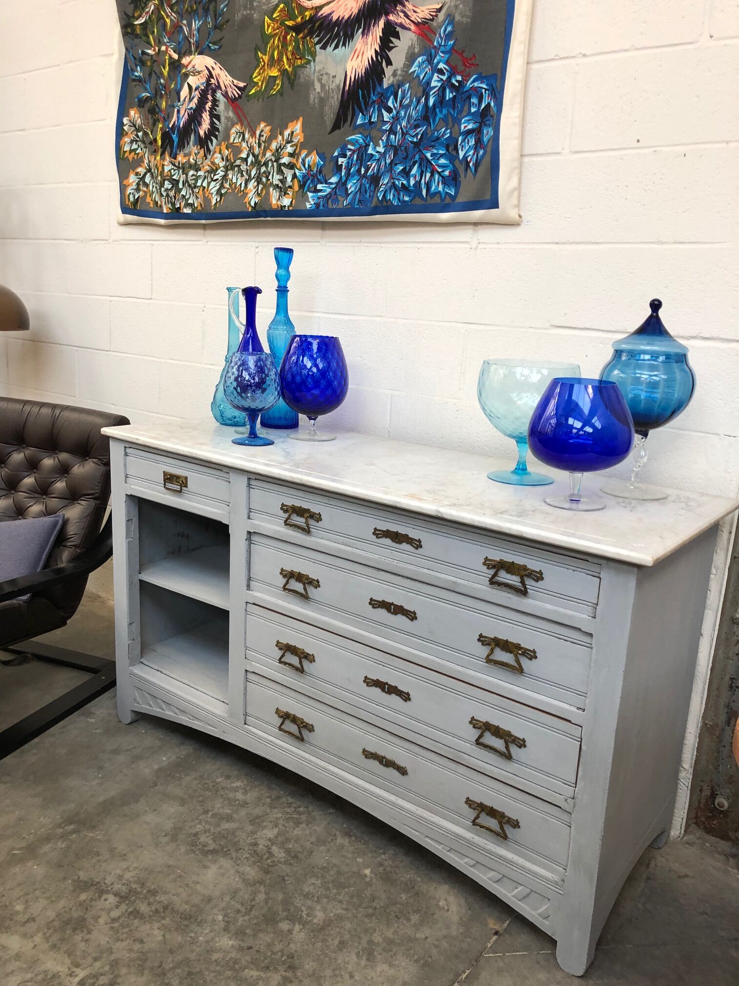 Old barbershop furniture from the 1930