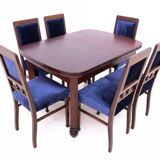 Table et chaises Art nouveau des années 1930. Après rénovation.