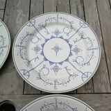 Set of 6 flat plates Copenhagen Royal Boch
