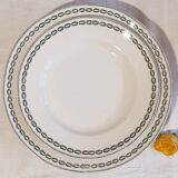 Service 7 pieces soup, dishes, saucer and ravine Sarreguemines Model Nobilis