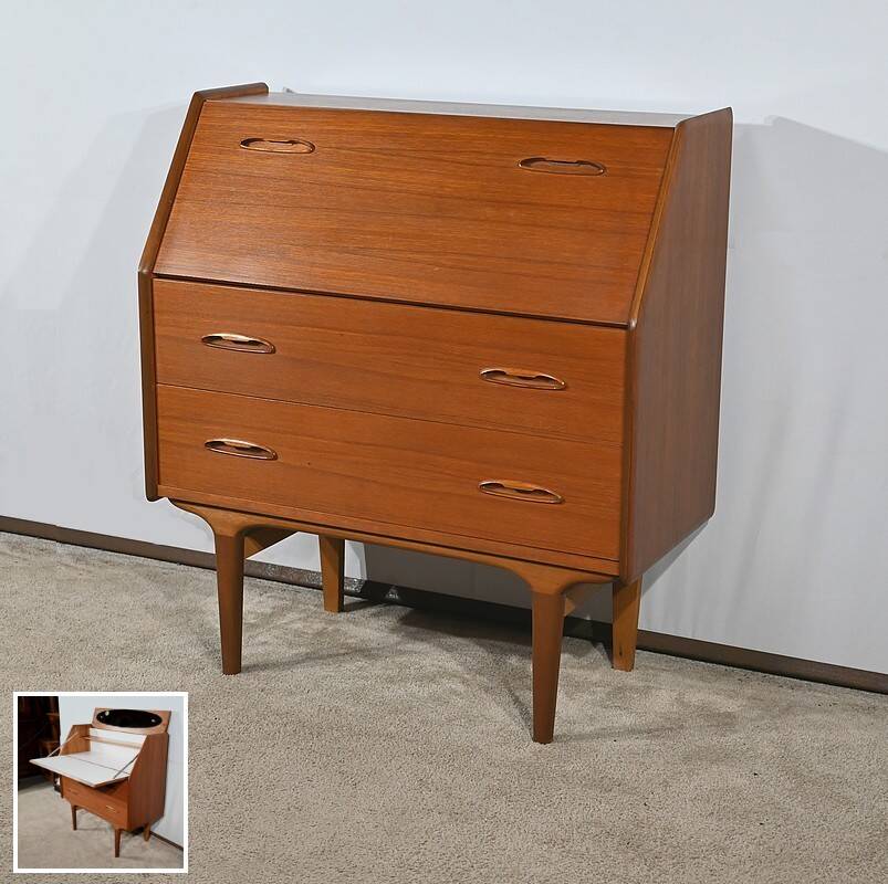 Secretary in Teak, stamped LB Kofod-Larsen, Denmark – 1960