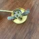 Vintage molded glass and gold metal pendant light