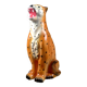 Vintage ceramic leopard statue from the 1970s Hollywood Regency period