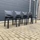 4 black Cassina Cab chairs by Mario Bellini