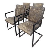 Ensemble de 4 chaises "Cantilever"