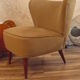 Fauteuil cocktail vintage en velours