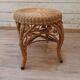 Tabouret peacock en rotin, années 60