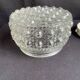 Old vintage round molded glass wall light