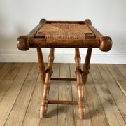 Folding stool in beech wood and mulching years 40-50