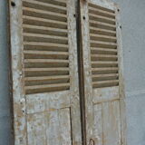 Pair of old, louvered shutters