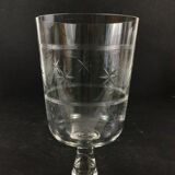 Set of 6 water glasses and 6 crystal wine glasses XIXth