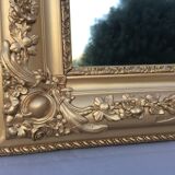 Large Mirror Baroque Wood Stucco Gilded Period XIXth Way Louis XV....