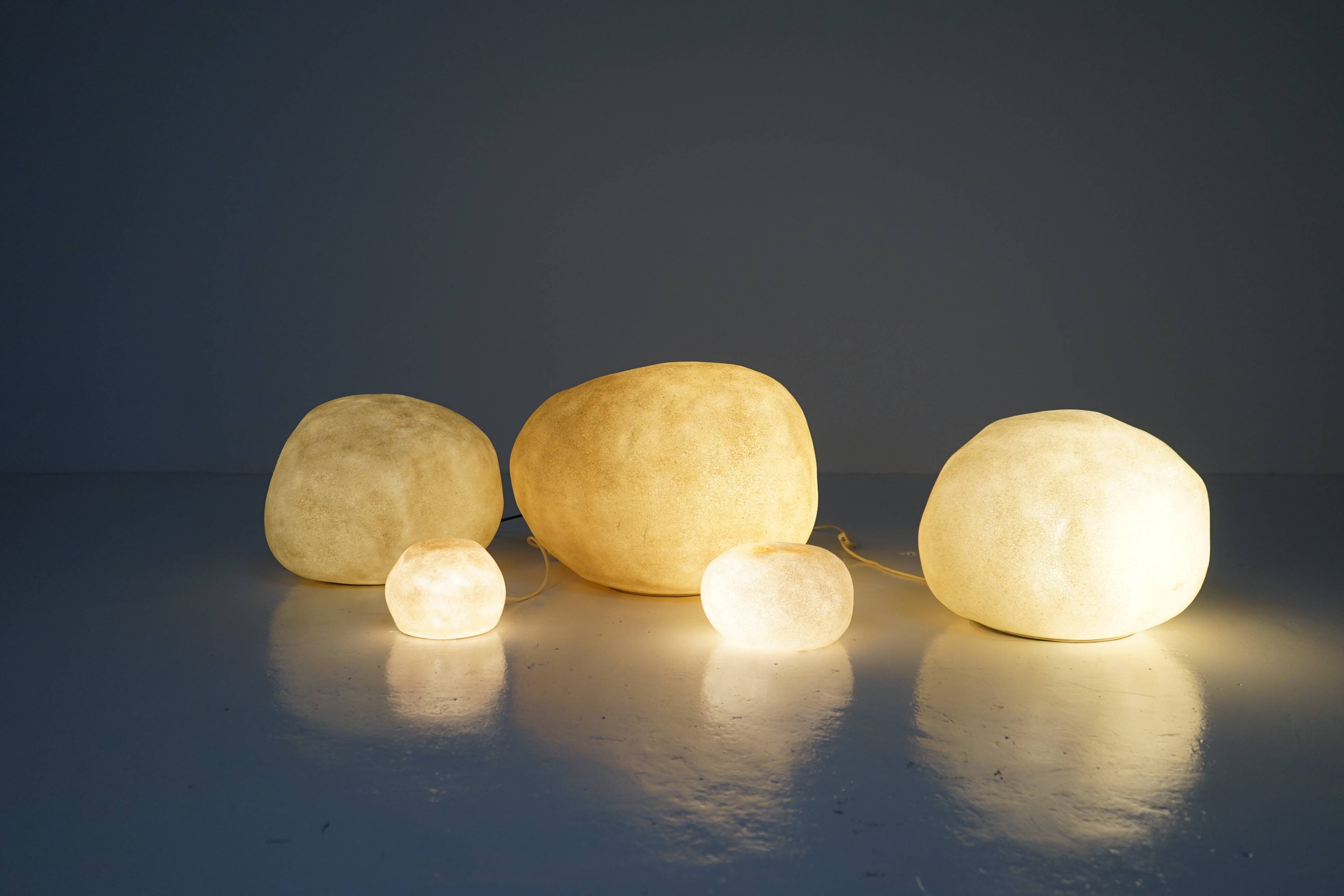 Moon Rock Andre Cazenave 1970 Paris Workshop A Signed Stone Lamp