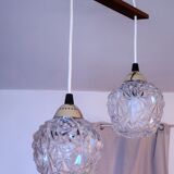Suspension vintage globes effet pointe de diamant