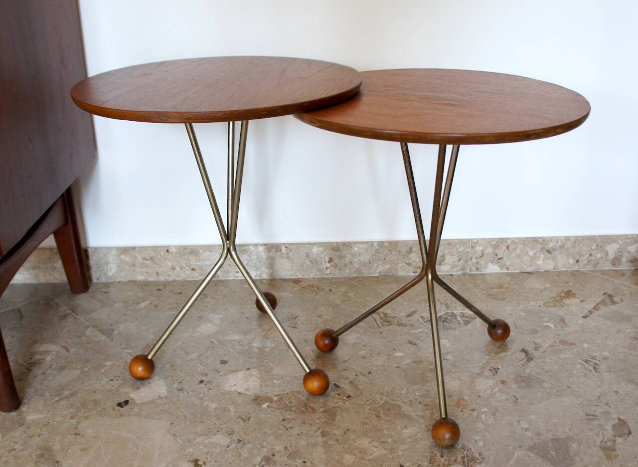 Guéridons Scandinave Vintage Albert Larsson Édition Alberts Tibro 1950 1960