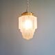 Art Deco satin glass pendant light, Skyscraper type (6 available)