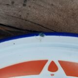 Set of 4 flat plates enamelled sheet metal