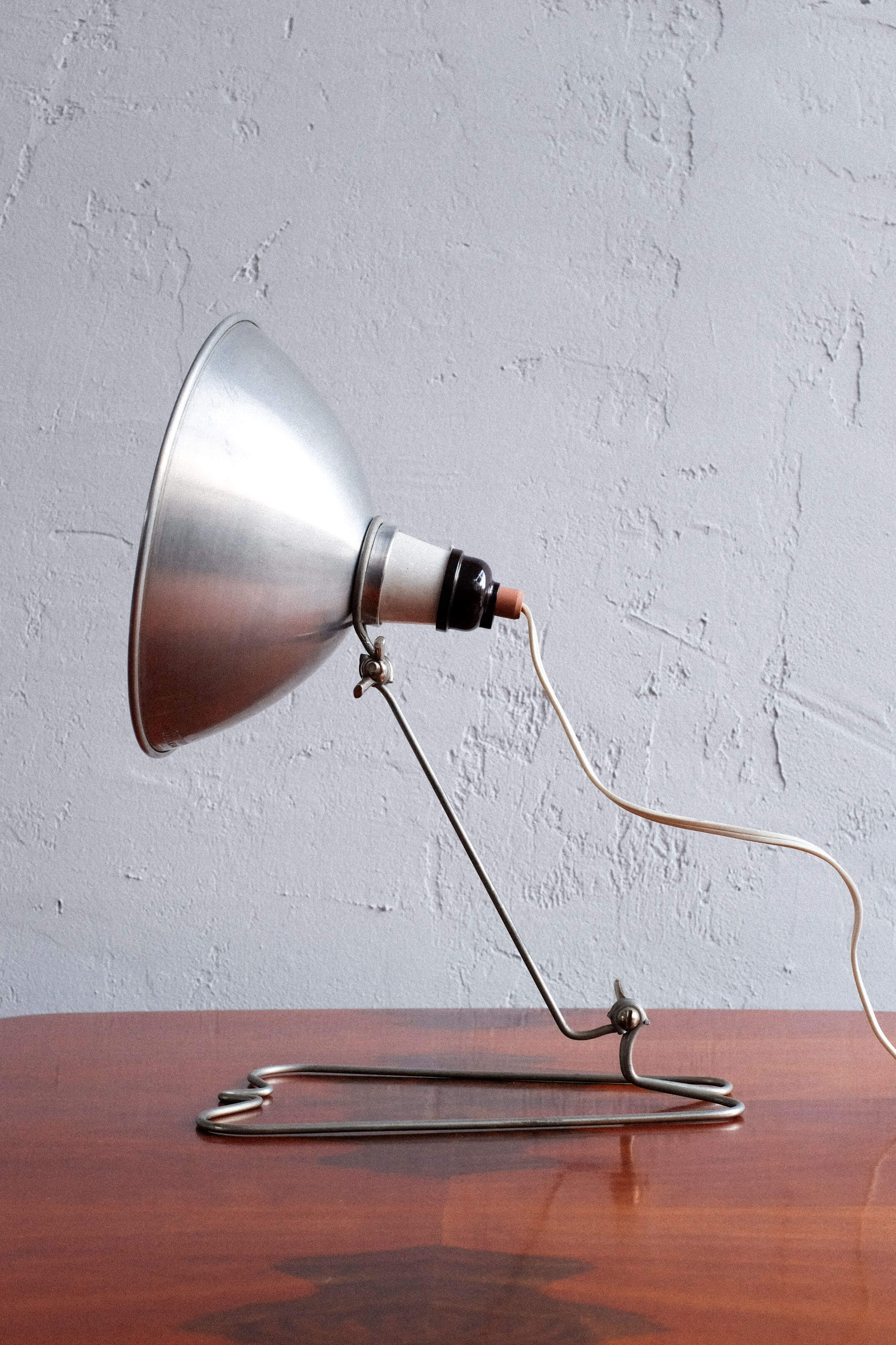 Industrial czechoslovak metal table lamp, 1960s