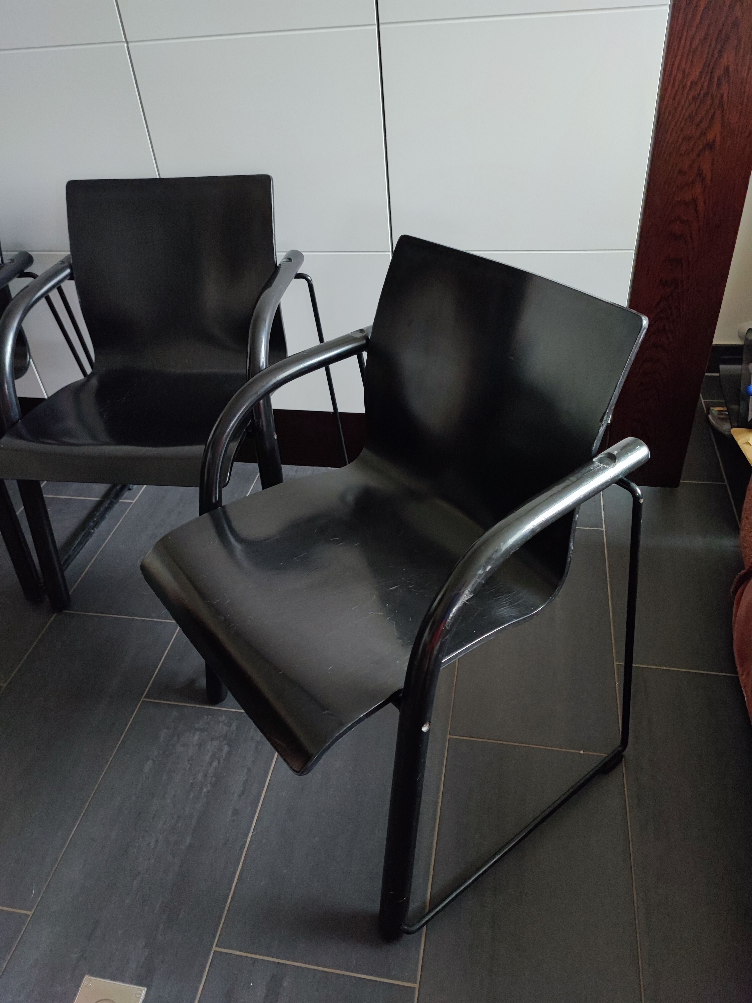 Thonet S320 black chairs