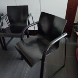 Thonet S320 black chairs