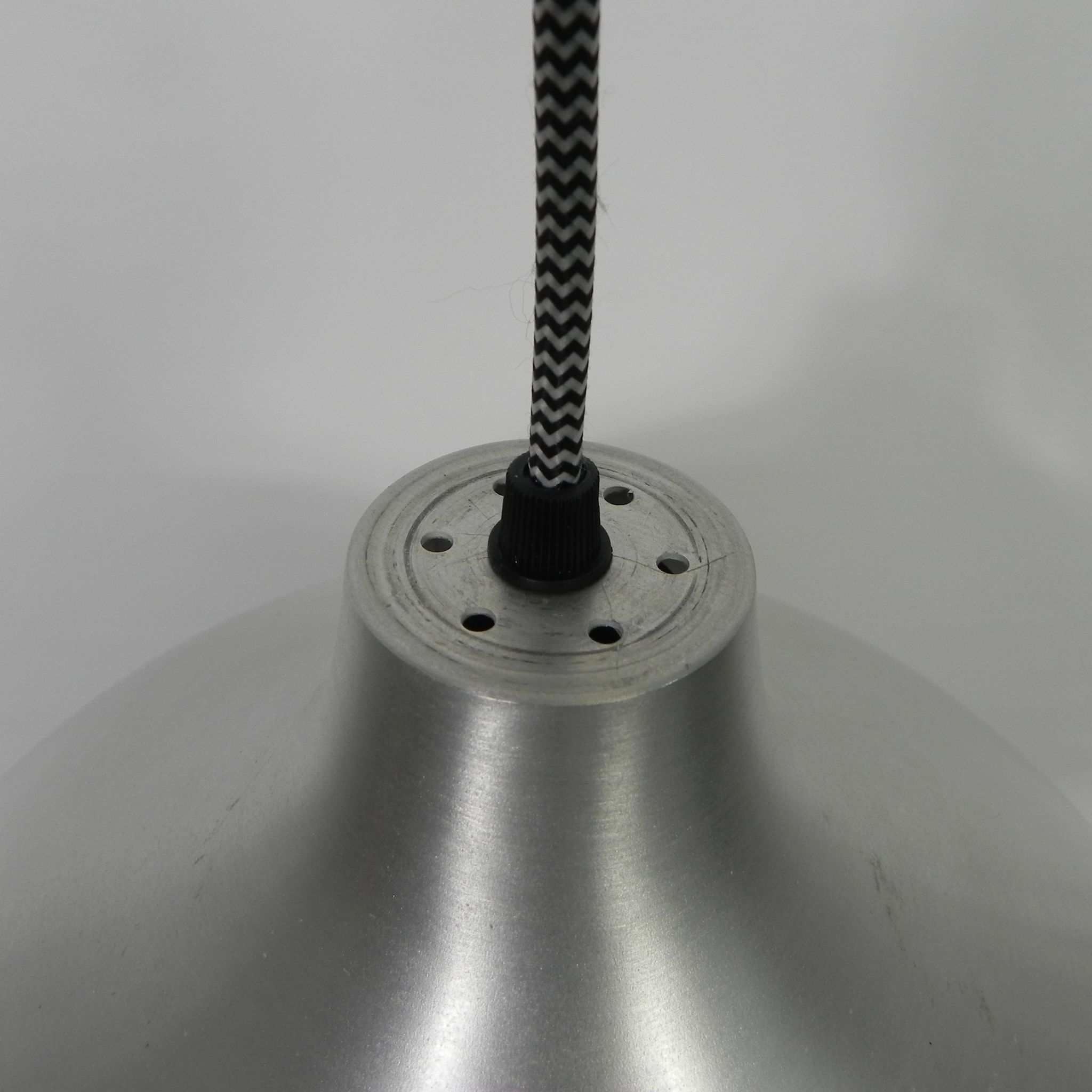 Vintage hanging lamp with aluminum shade