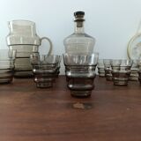 Service à Boisson Vintage Prestige XL - Verre Fumé Ambré Années 60/70