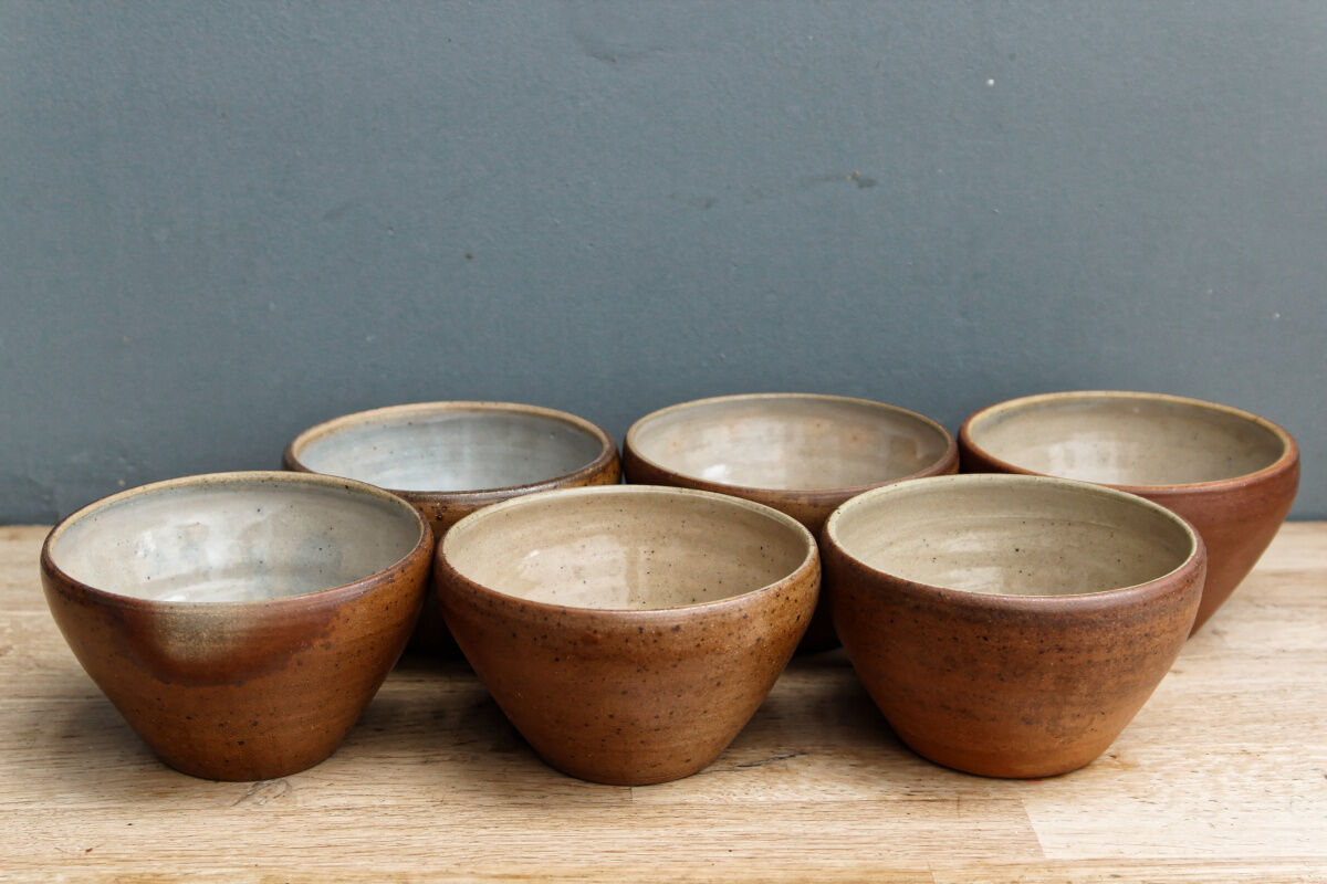 Set of 6 bowls in sandstone