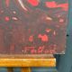 Oil on cardboard modern composition by François de Chabot 1960-70