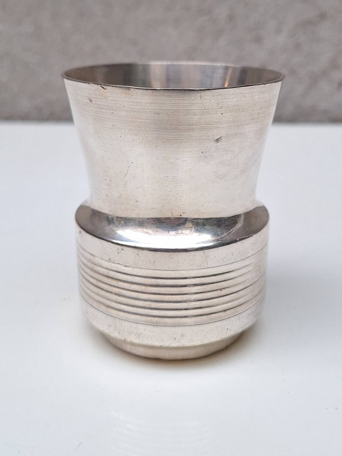 Silver-plated metal cup