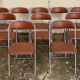 10 vintage skai and chrome metal folding chairs 1970