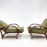 Pair of art deco adjustable armchairs 1930's