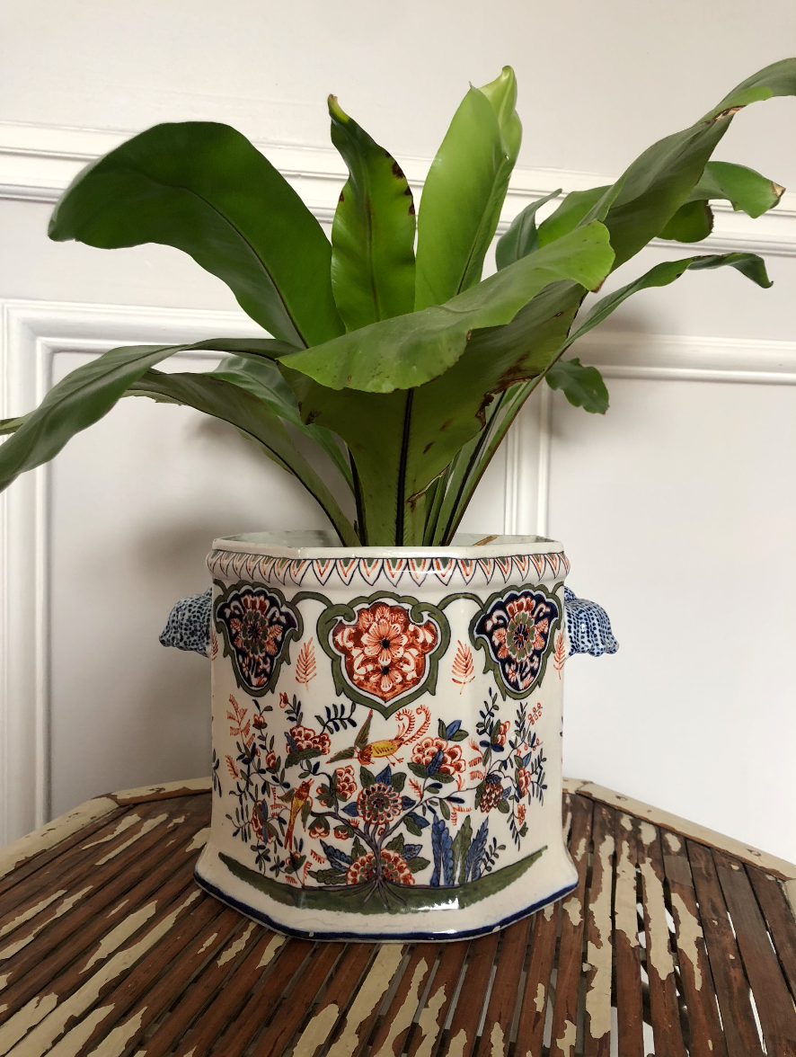 Potenware cover Desvres Rouen pattern