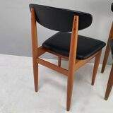 Set Of 4 1970’s Mid Century Dining Chairs By Schreiber