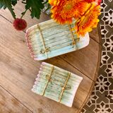 Dish and strainer with vintage slurry