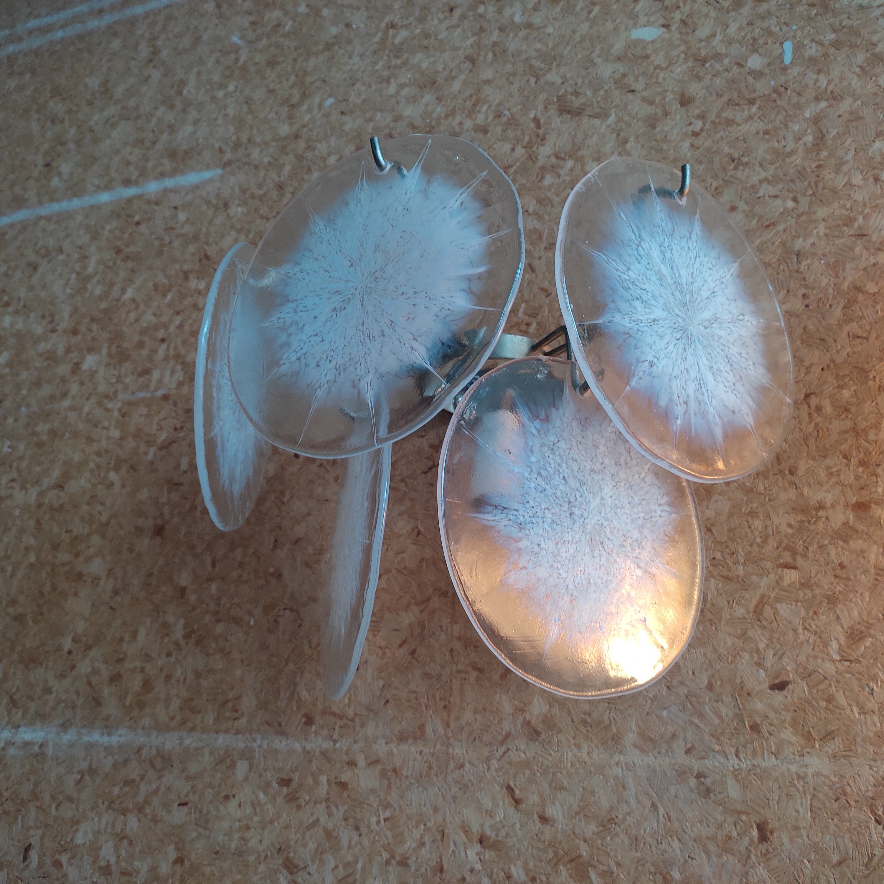 Pair of Gino Vistosi Murano wall lamps 60/70s
