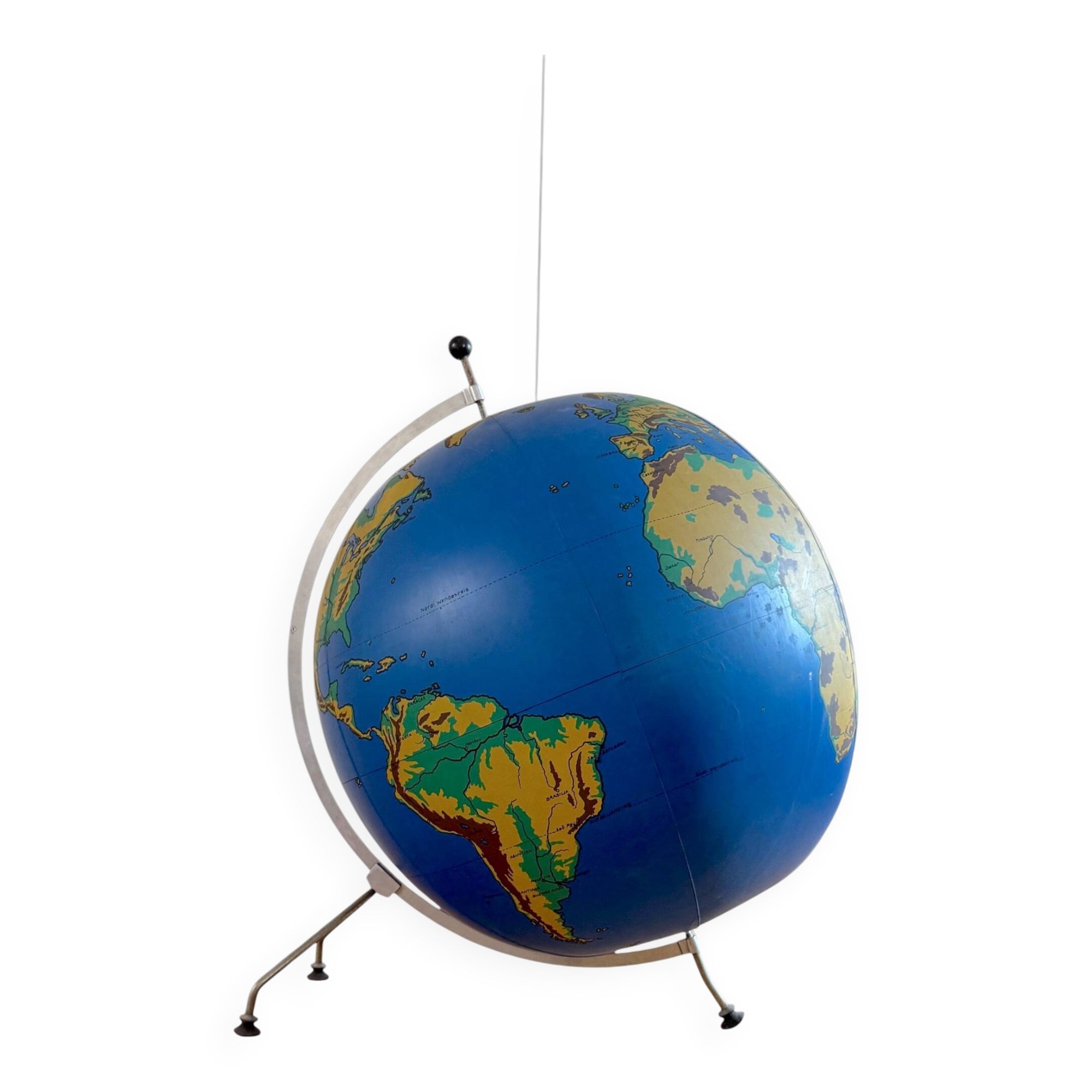 Schul Knickmann, floor inflatable physical Globe, Hamburg Germany 1950