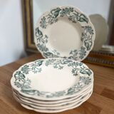 Set of 6 plates longchamps lilac model