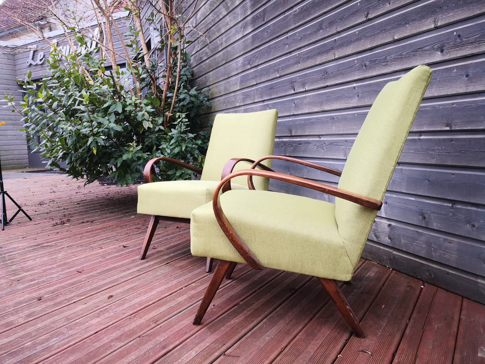 Pair of vintage Czech armchairs, Scandinavian style, 50s