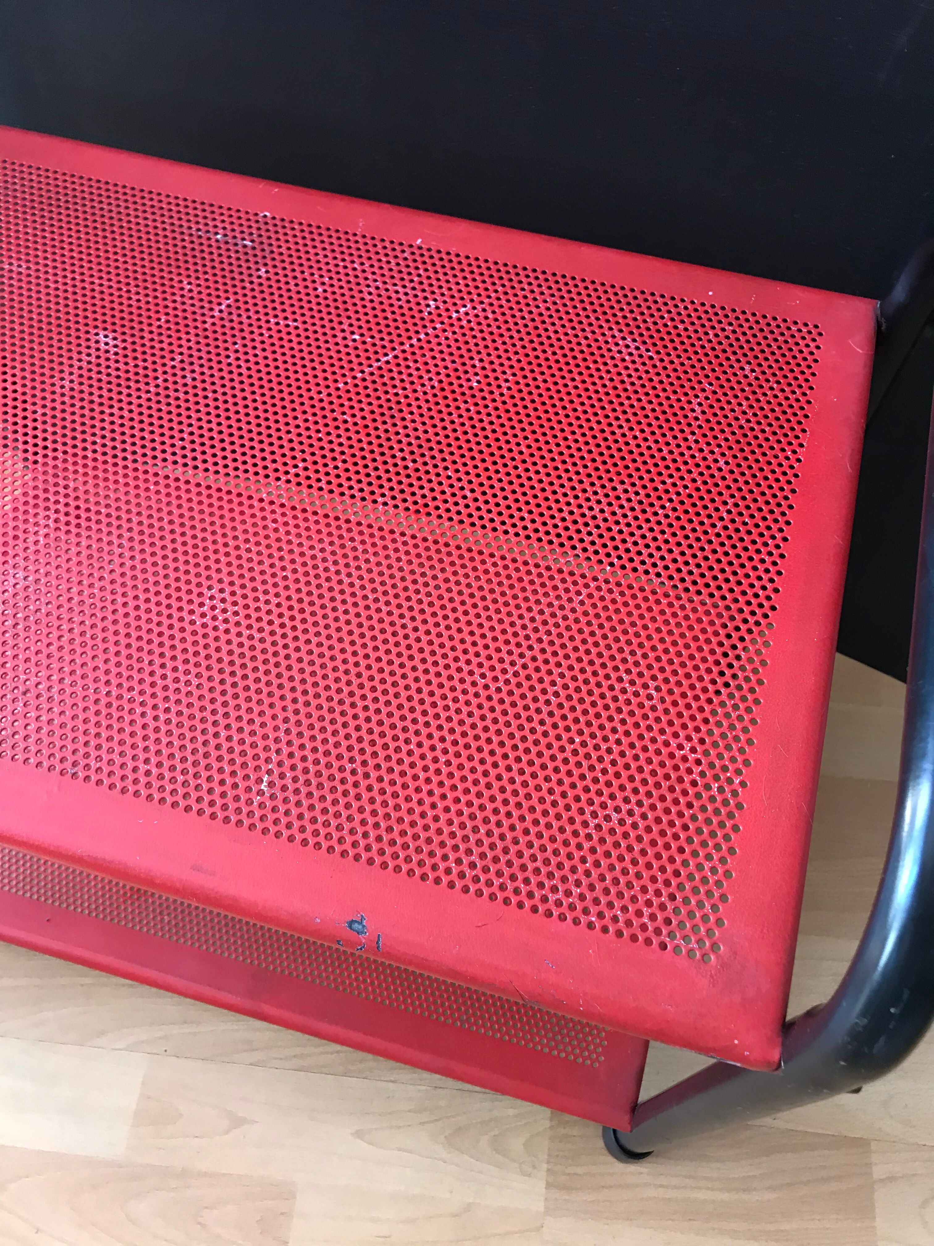 Perforated sheet metal shelf