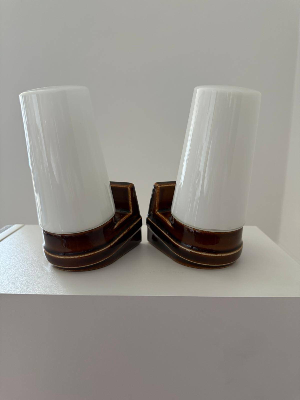 Pair of vintage ceramic wall lights by Sigvard Bernadotte